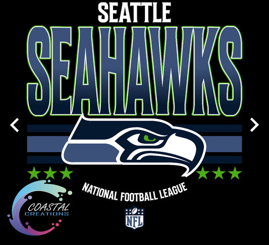 Striped Seahawks-White DTF