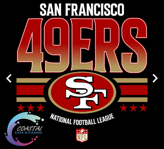 Striped 49ers-White DTF