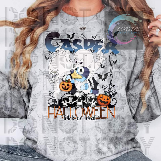 Bluey Casper Halloween DTF