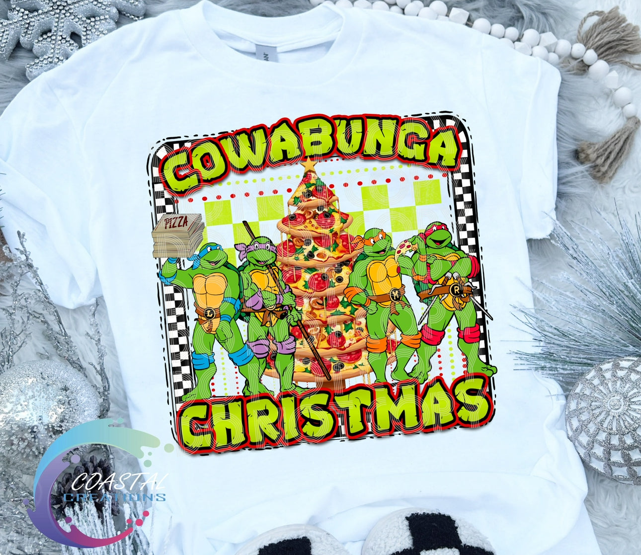 Ninja Turtles Cowabunga Christmas DTF