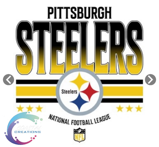 Striped Steelers-Black DTF