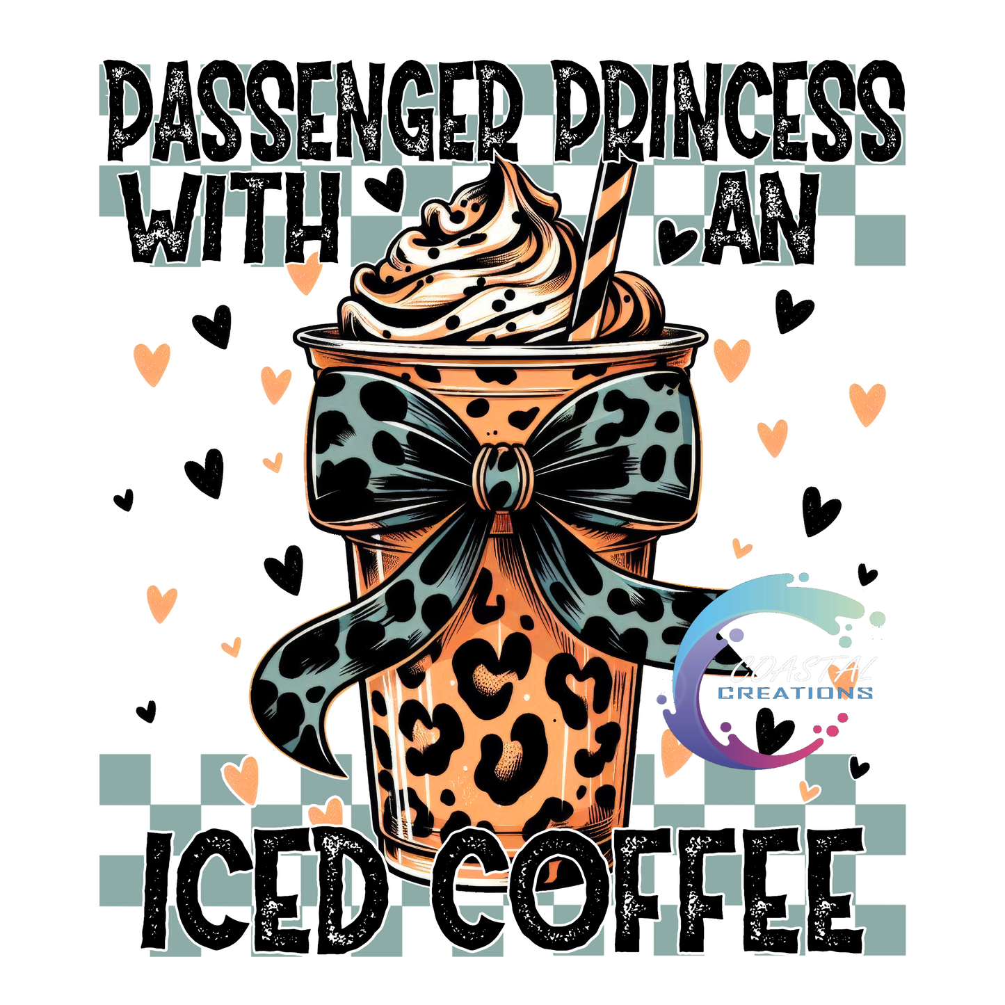 Passenger Princess With An Iced Coffee DTF