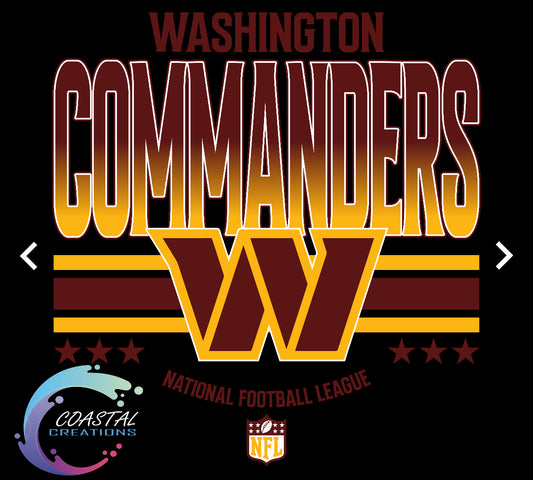 Striped Commanders -Maroon DTF