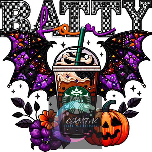 Batty for Starbucks DTF