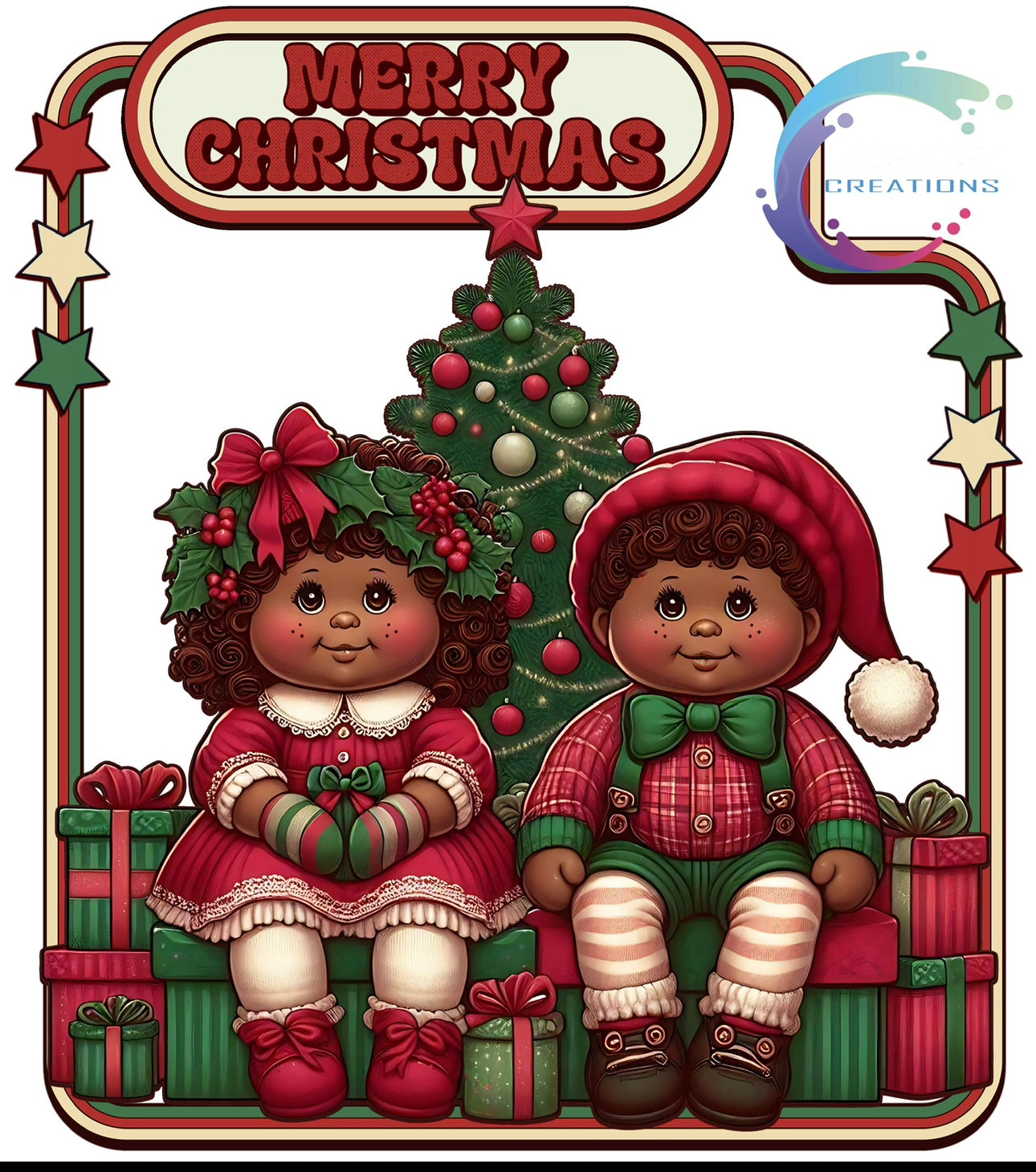 Cabbage Patch Kids 2 Merry Christmas DTF