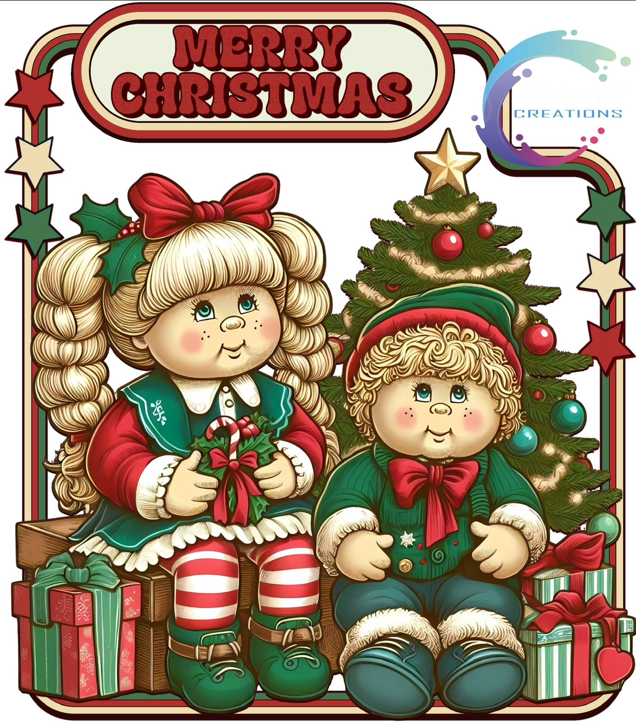 Cabbage Patch Merry Christmas DTF