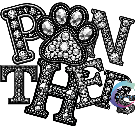 Panther Faux Rhinestone DTF