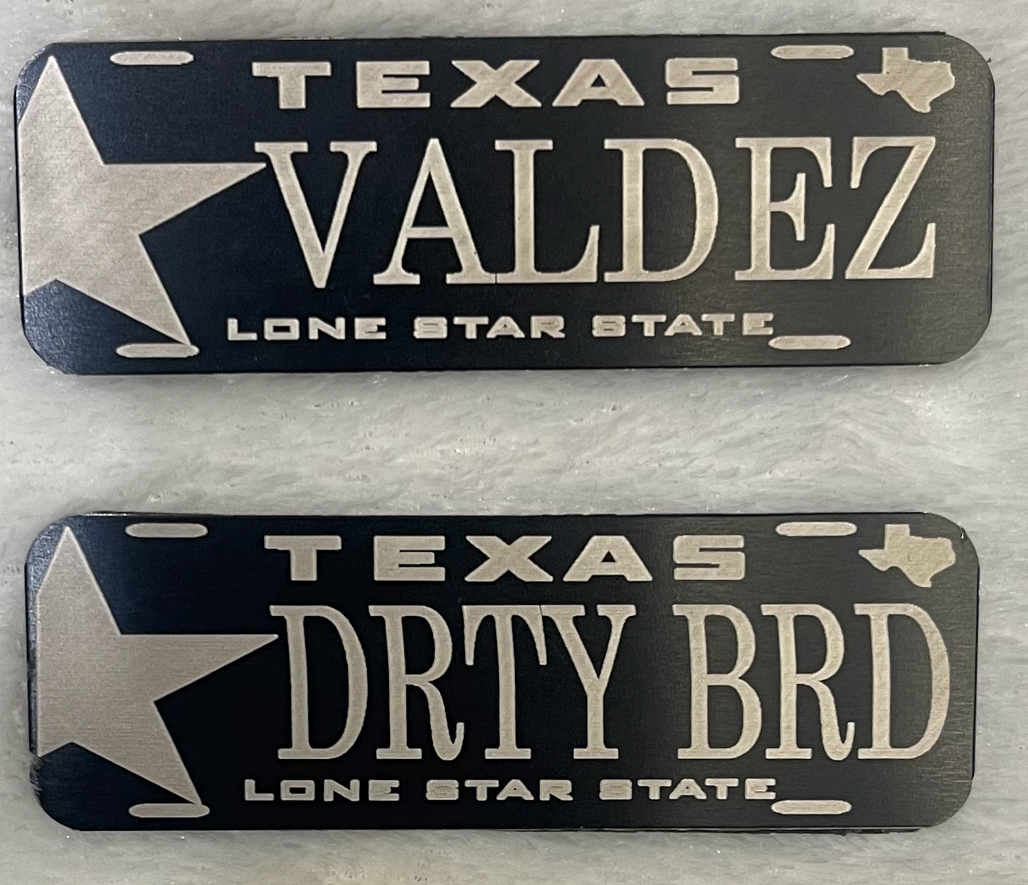 Custom License Plate Hard Hat Tag